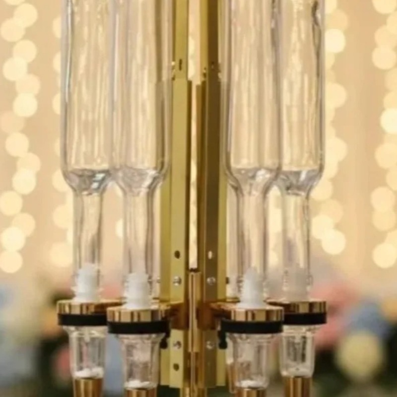 Perfume Fragrance Bar - 6 Golden/silvery Pump Head Perfume Dispenser