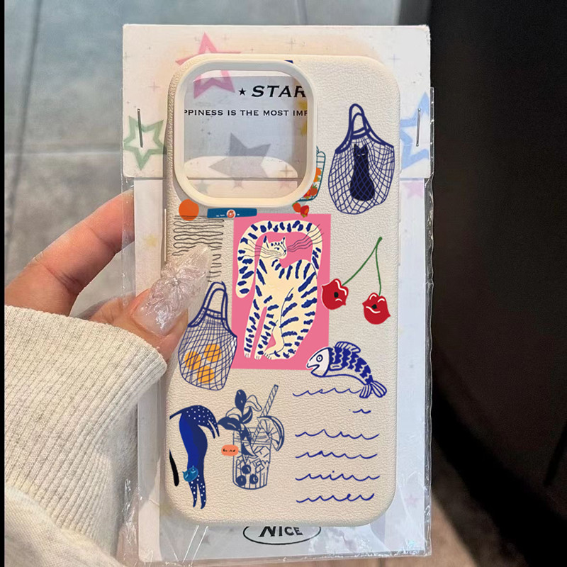 Cute Cherry Cat Print Phone Ca - Perfume Pure Xs 评论和价格
