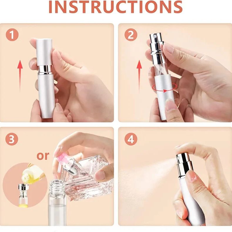 4pcs+4 Accessories 5ml Refilla - Perfume Fragrance Dispenser 评论和价格