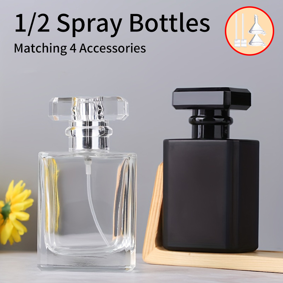 1/2pcs+4 Accessories 50ml Glas - Perfume Fragrance Dispenser 评论和价格
