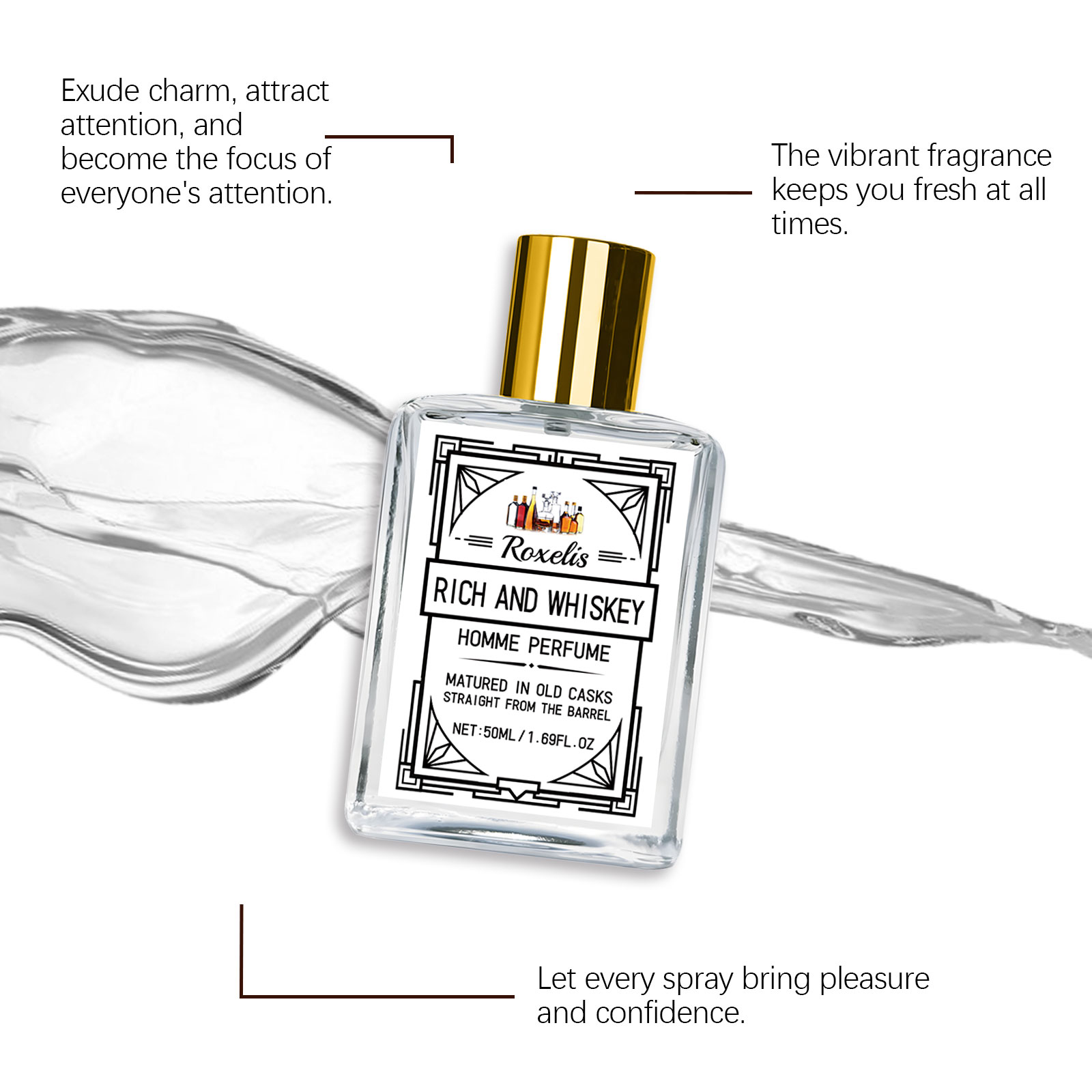 Roxelis 50ml Charm Whisky Men' - Perfume In Fragrance 评论和价格
