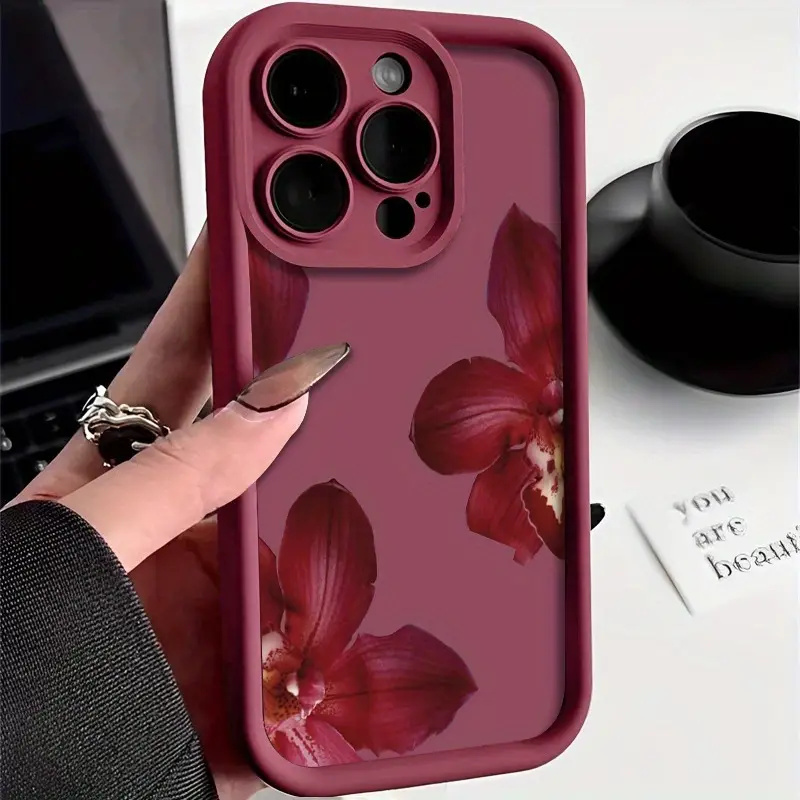 Wine Red Orchid Flower Pattern - Perfume Pure Xs 评论和价格