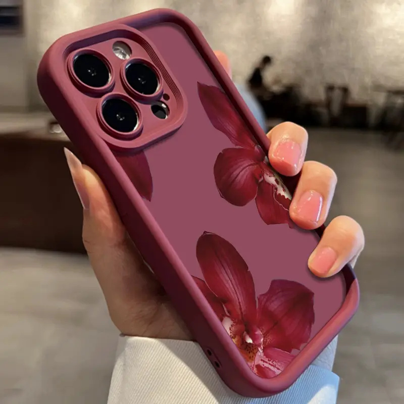 Wine Red Orchid Flower Pattern - Perfume Pure Xs 评论和价格