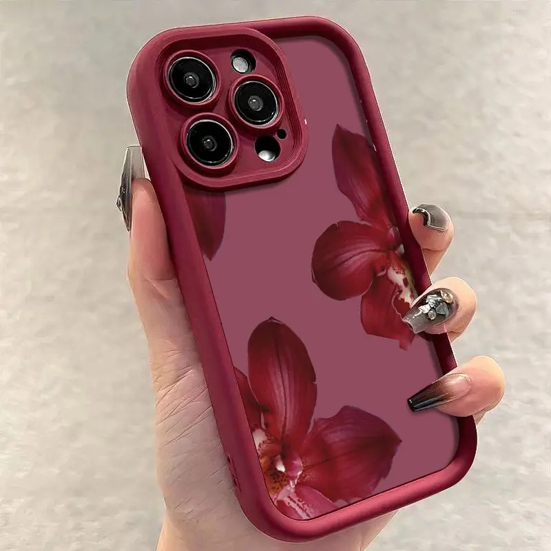 Wine Red Orchid Flower Pattern - Perfume Pure Xs 评论和价格