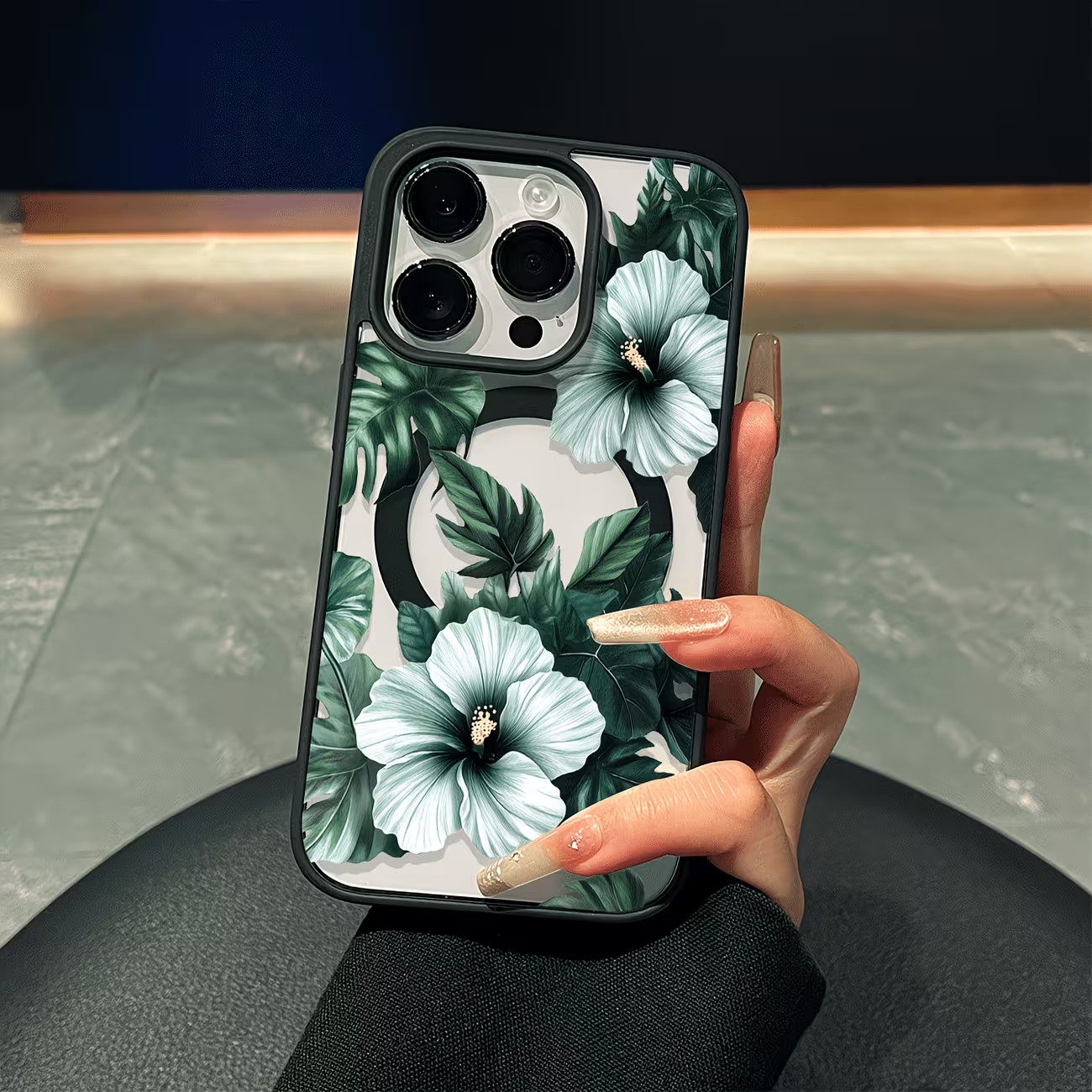 Green Floral Print Phone Case  - Perfume Pure Xs 评论和价格