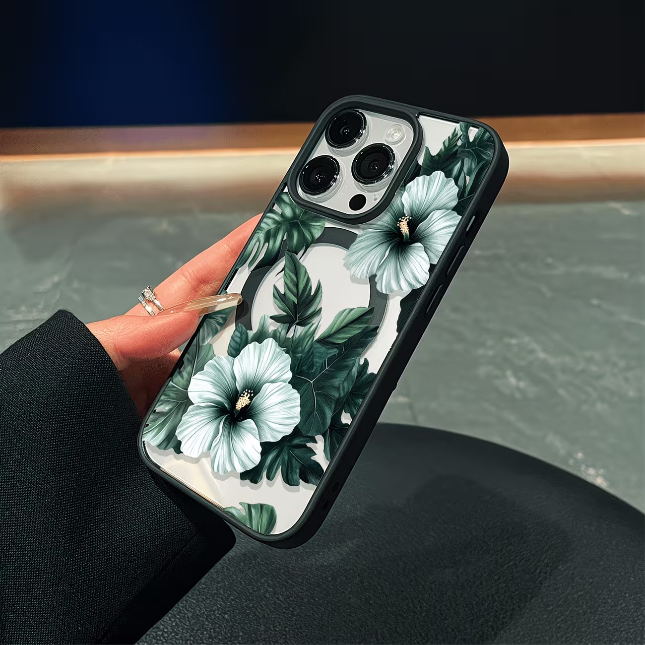 Green Floral Print Phone Case  - Perfume Pure Xs 评论和价格