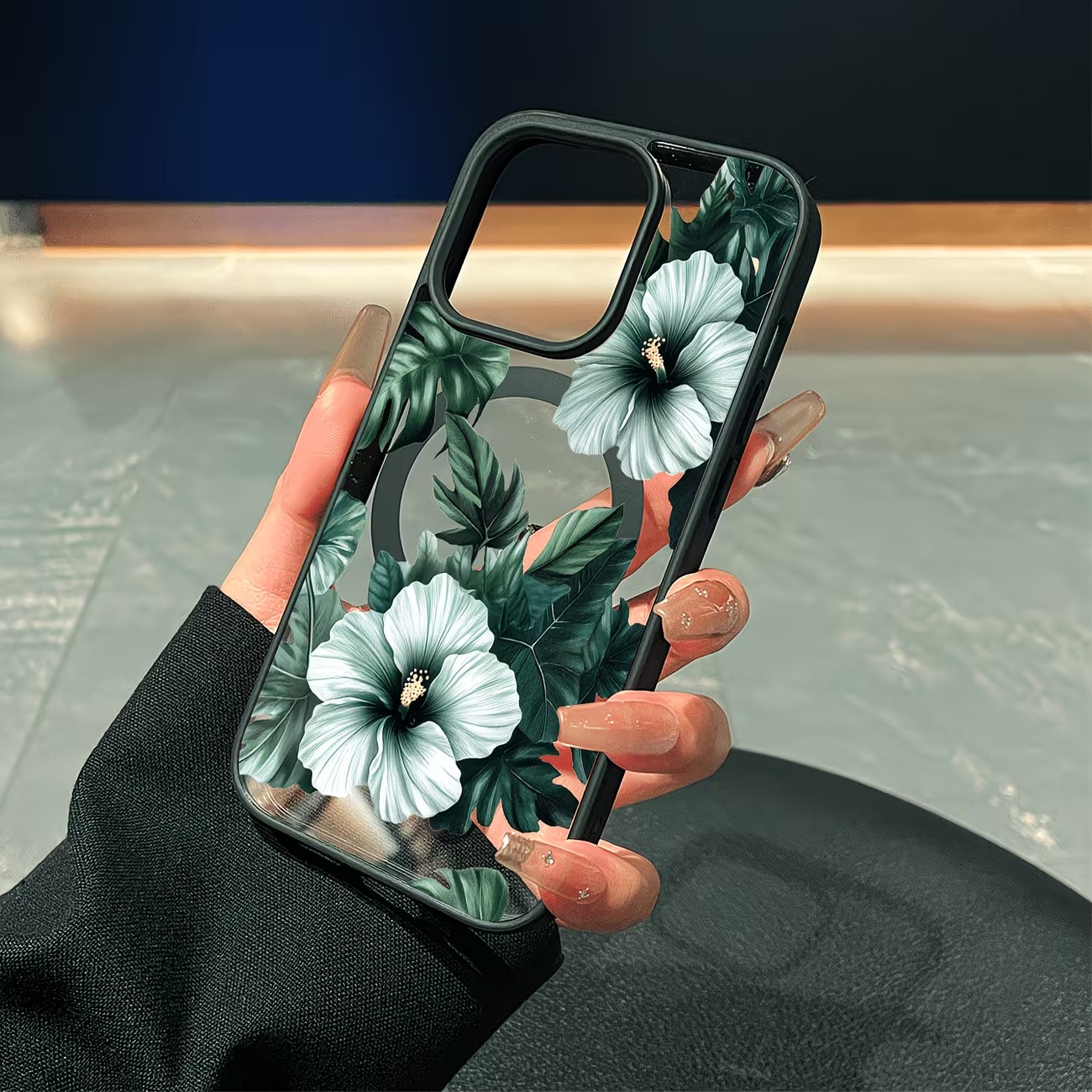 Green Floral Print Phone Case  - Perfume Pure Xs 评论和价格